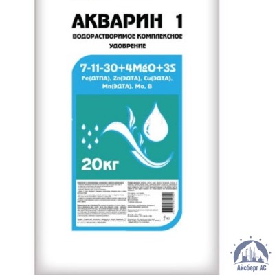 Удобрение Акварин 1 N-P-K+Mg+S+Мэ 7-11-30+4+3+Мэ в хелатной форме купить в Чебоксарах