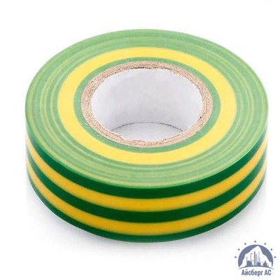 Лента изоляционная ПВХ (Авалон) 15 мм жёлто-зелёная купить в Чебоксарах